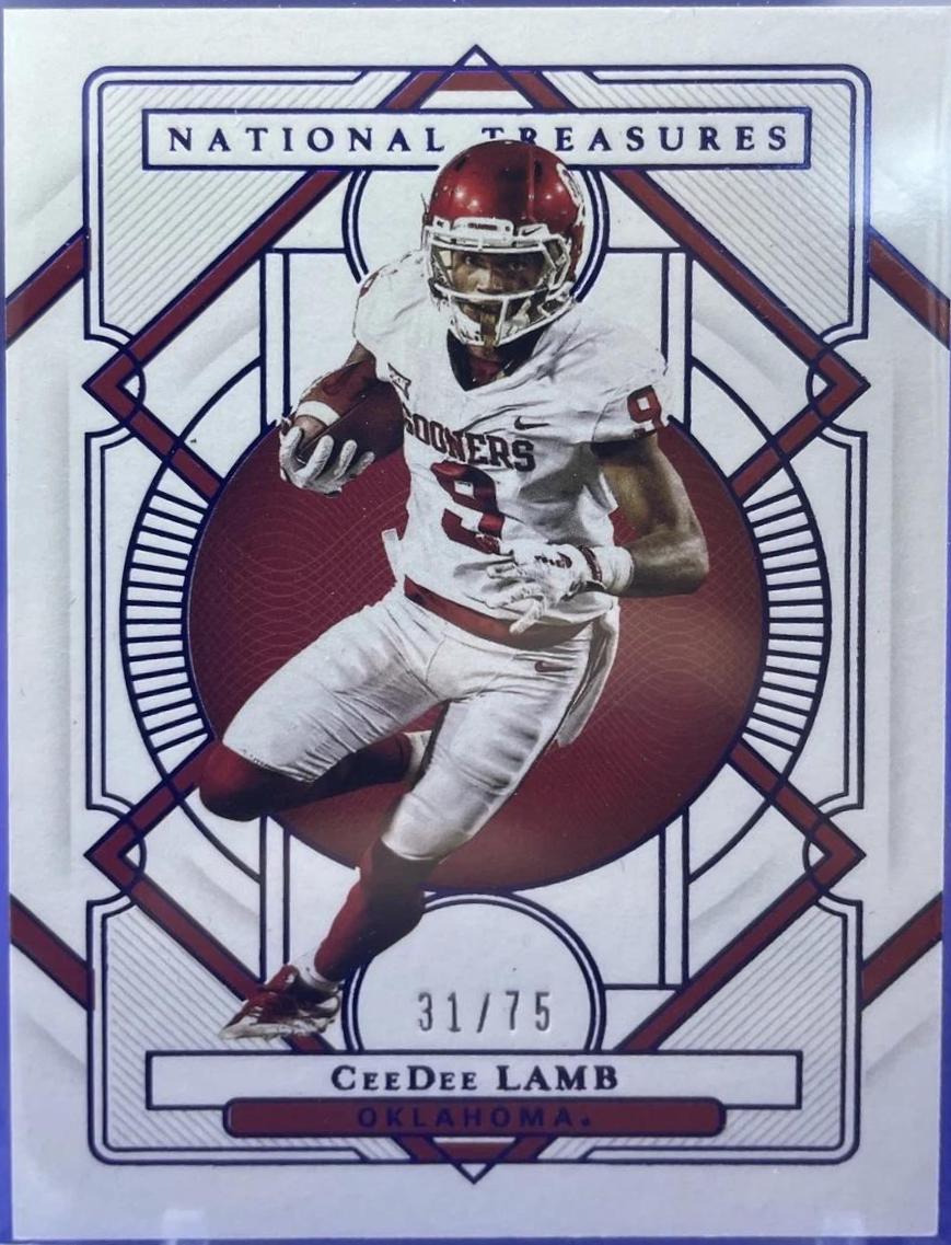 CeeDee Lamb #32 Football Cards 2021 Panini National Treasures Collegiate
