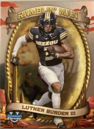 Luther Burden III #RM-1 Football Cards 2024 Bowman Chrome University Ramblin’ Man