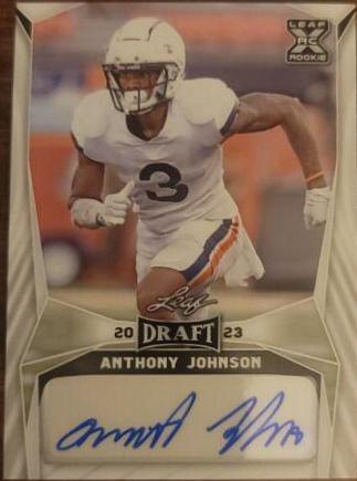 Anthony Johnson #BA-AJ1 Football Cards 2023 Leaf Draft Autographs