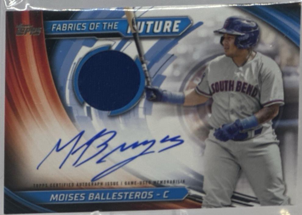 Moises Ballesteros #FOTF-MB 2024 Topps Pro Debut Baseball Fabrics of the Future Autograph Relics