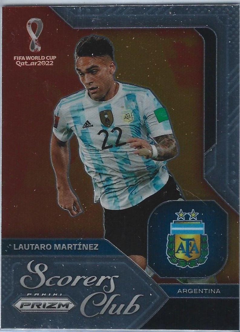 Lautaro Martinez #21 2022 Panini Prizm World Cup Scorers Club Soccer