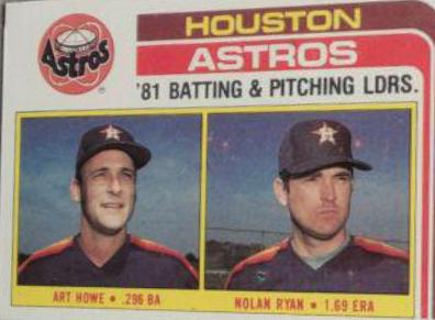 Astros Leaders #66 Baseball Cards 1982 Topps