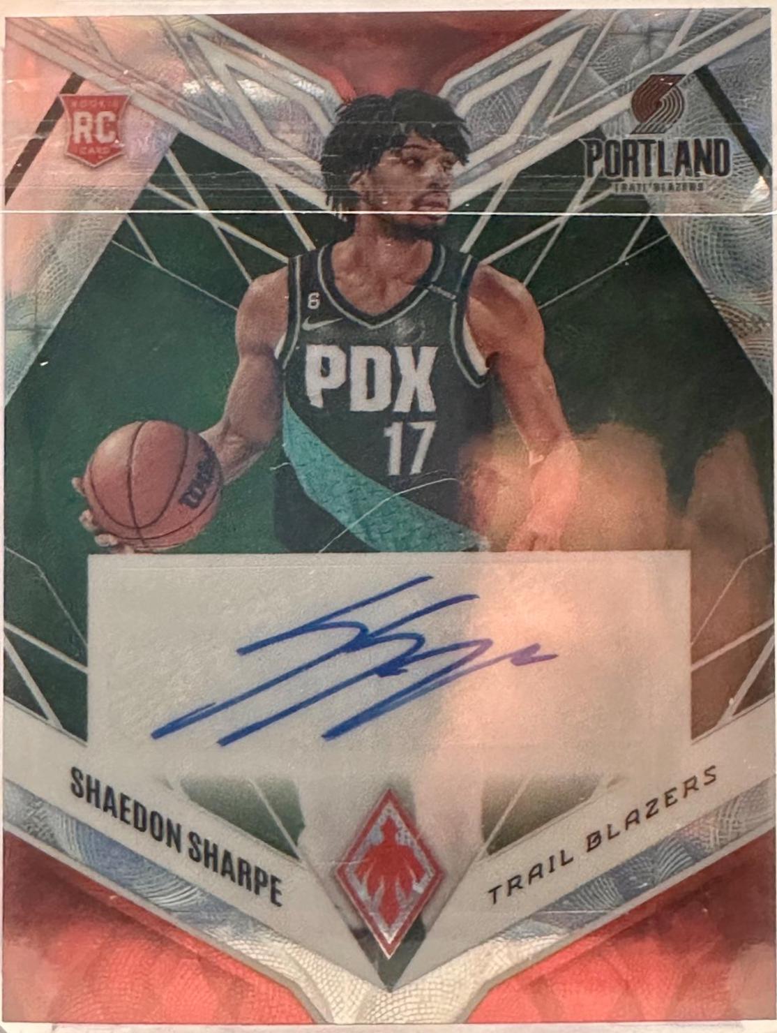 Shaedon Sharpe #PRA-SHS Basketball Cards 2022 Panini Chronicles Phoenix Rookie Autographs