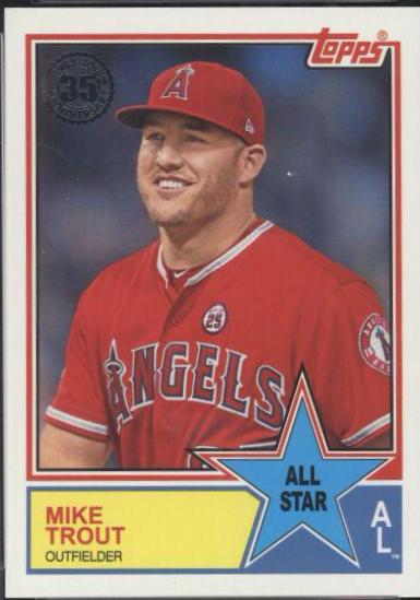 Mike Trout #4 Baseball Cards 2018 Topps 1983 Baseball All Stars