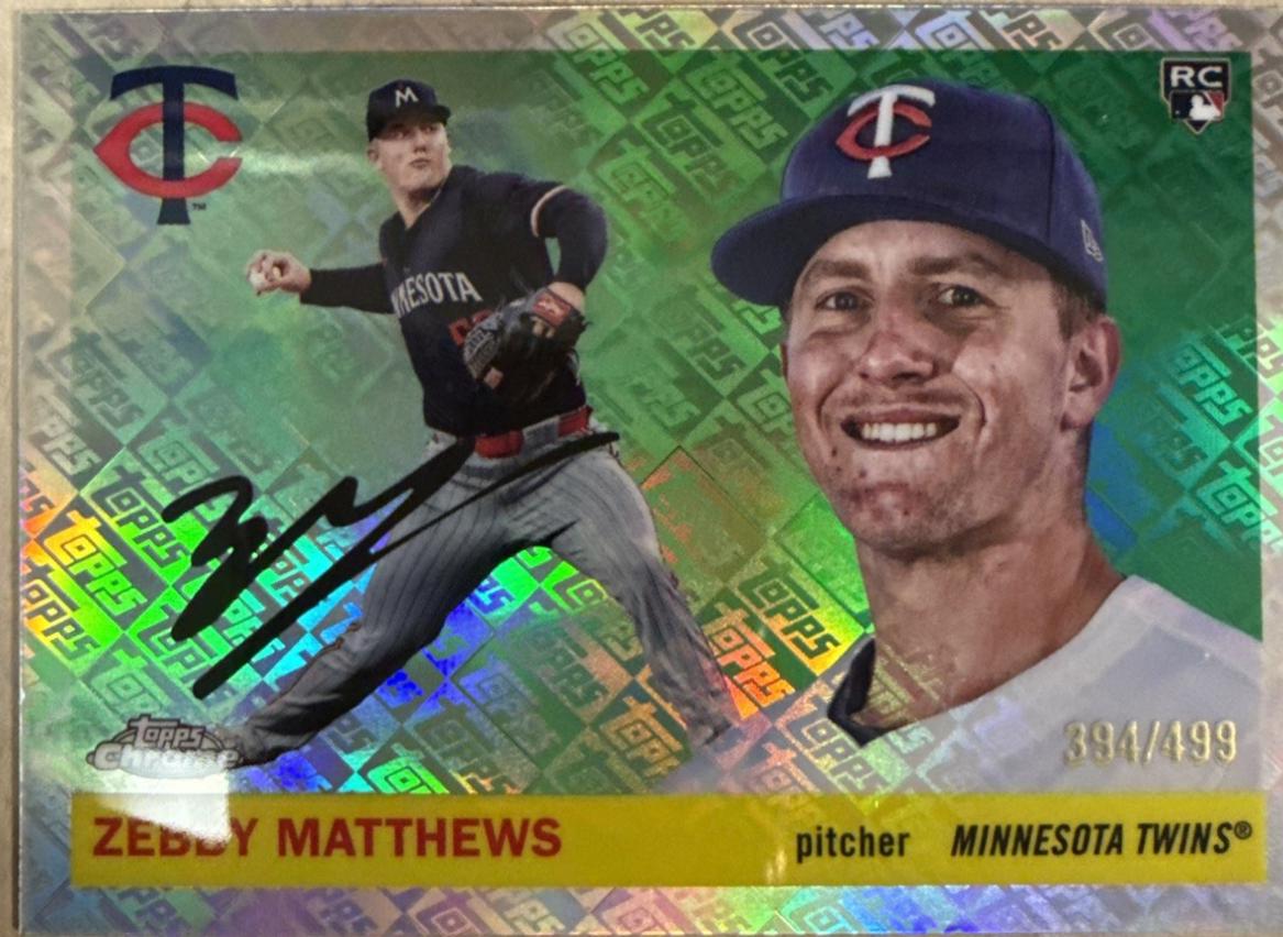Zebby Matthews #CPA-ZEM 2025 Topps Chrome Platinum Autograph Baseball
