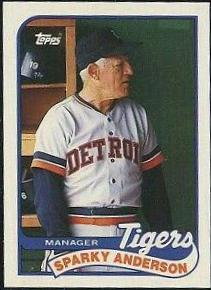 Sparky Anderson #193 Baseball Cards 1989 Topps Tiffany