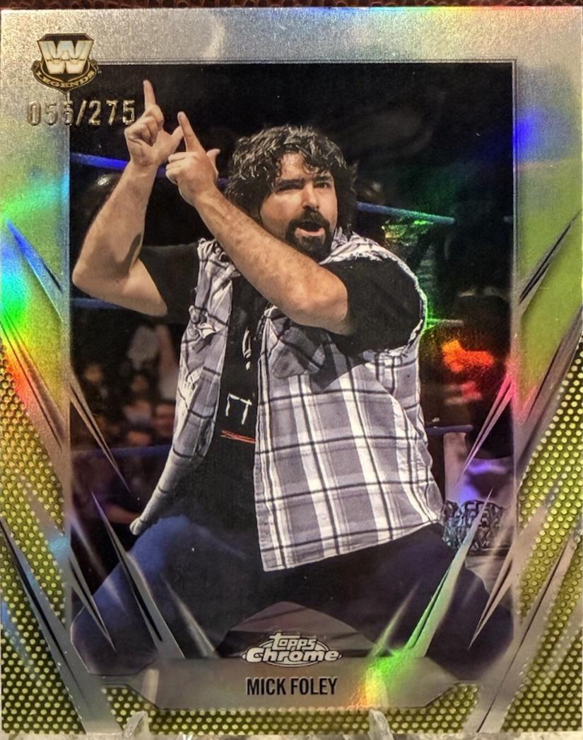 Mick Foley [Yellow Refractor] #135