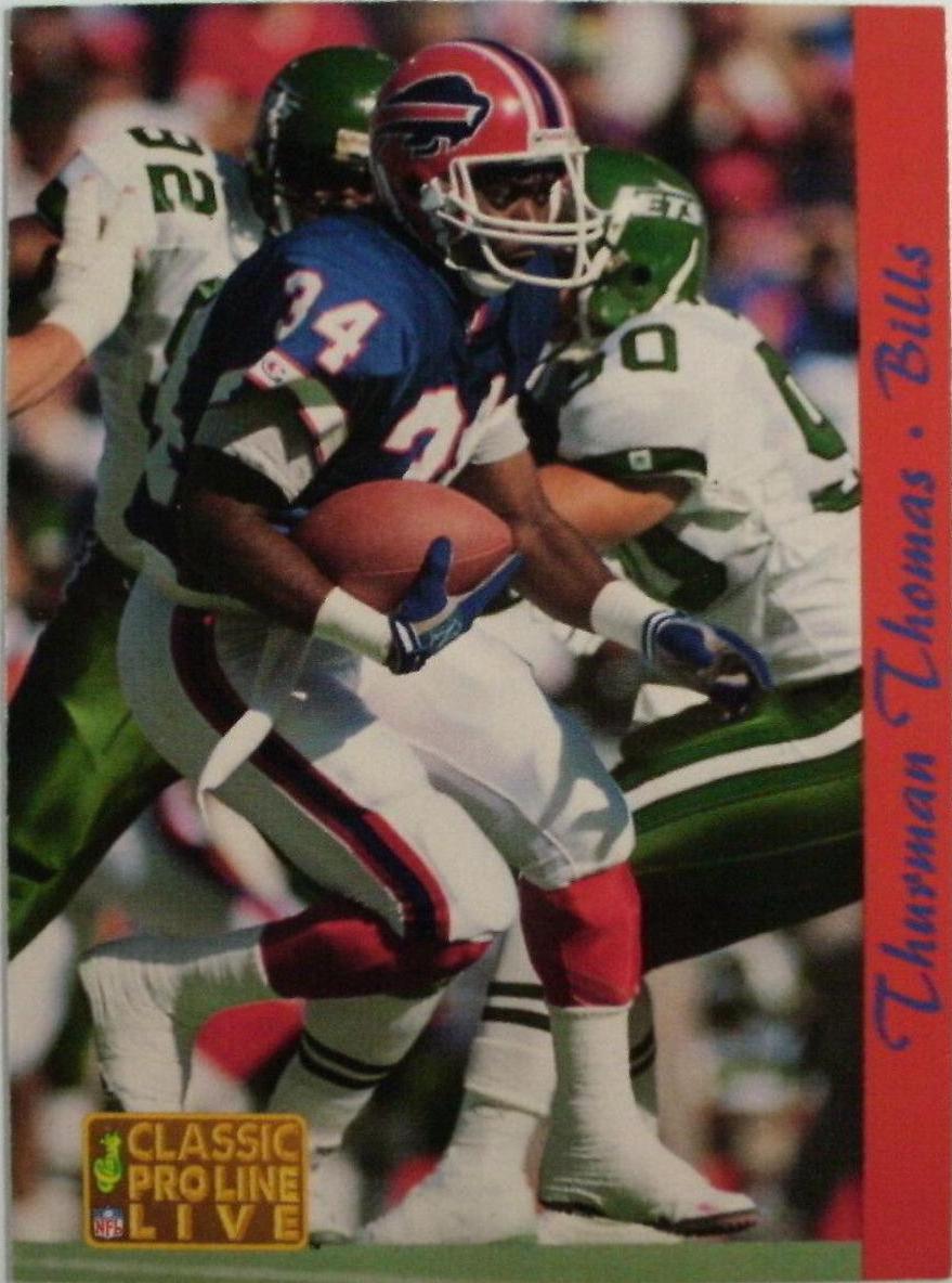 Thurman Thomas #20 Football Cards 1993 Pro Line Live