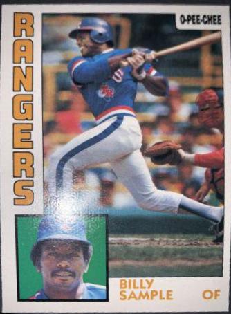 Billy Sample #12 Baseball Cards 1984 O Pee Chee