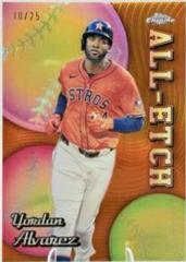 Yordan Alvarez [Orange Refractor] #CAEU-8 Baseball Cards 2024 Topps Chrome Update All-Etch Prices