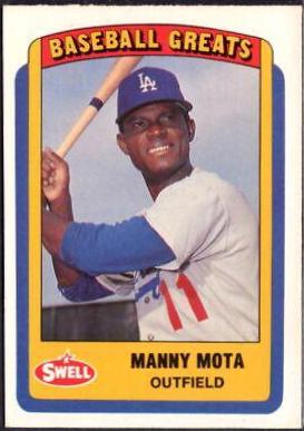 Manny Mota #26 Baseball Cards 1990 Swell Greats