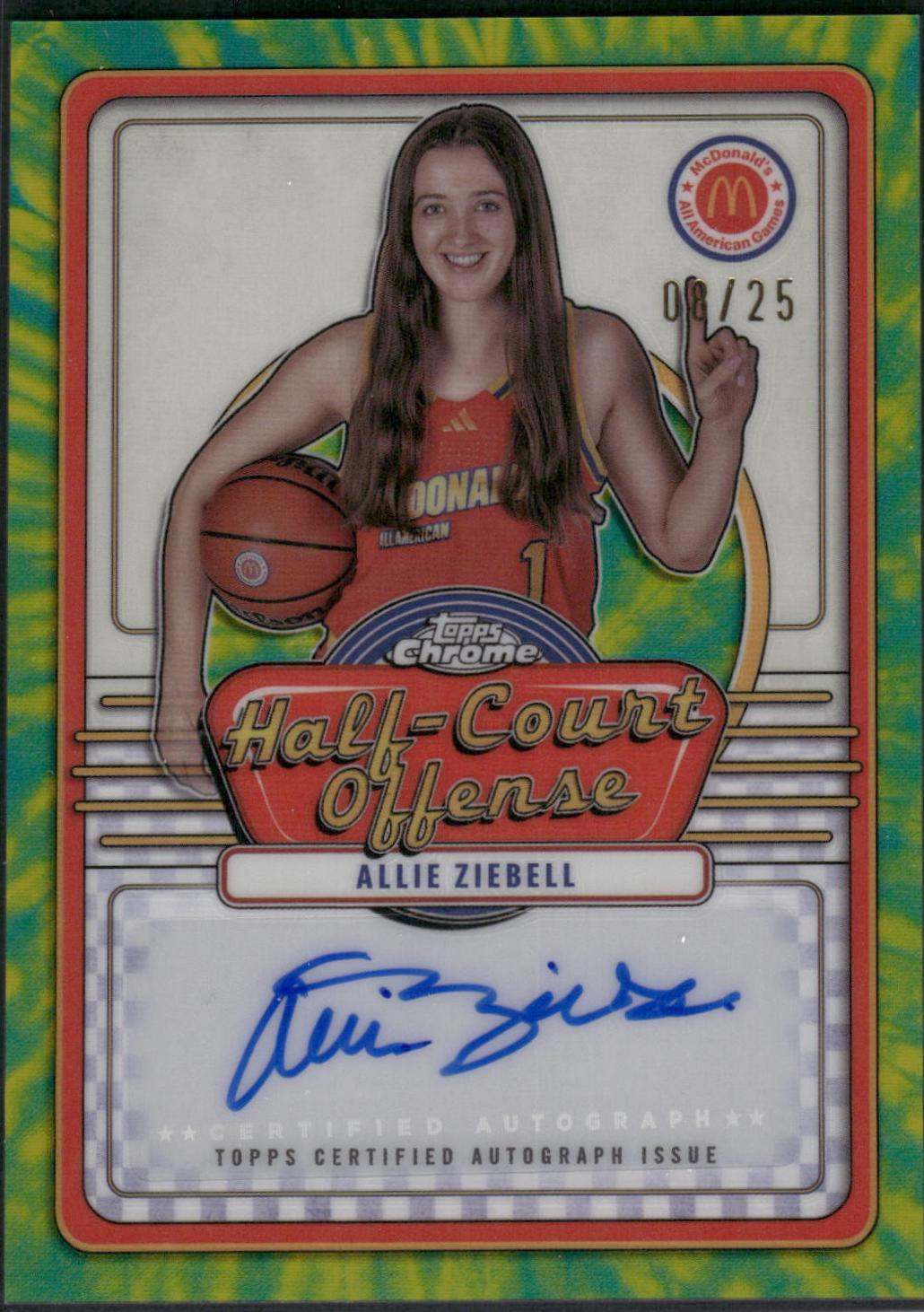 Allie Ziebell #IML-ALL Basketball Cards 2024 Topps Chrome McDonald’s All American Half-Court Offense Signature