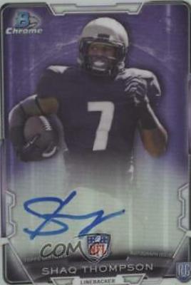Shaq Thompson #RCRA-ST 2015 Bowman Football Rookie Chrome Refractor Autographs