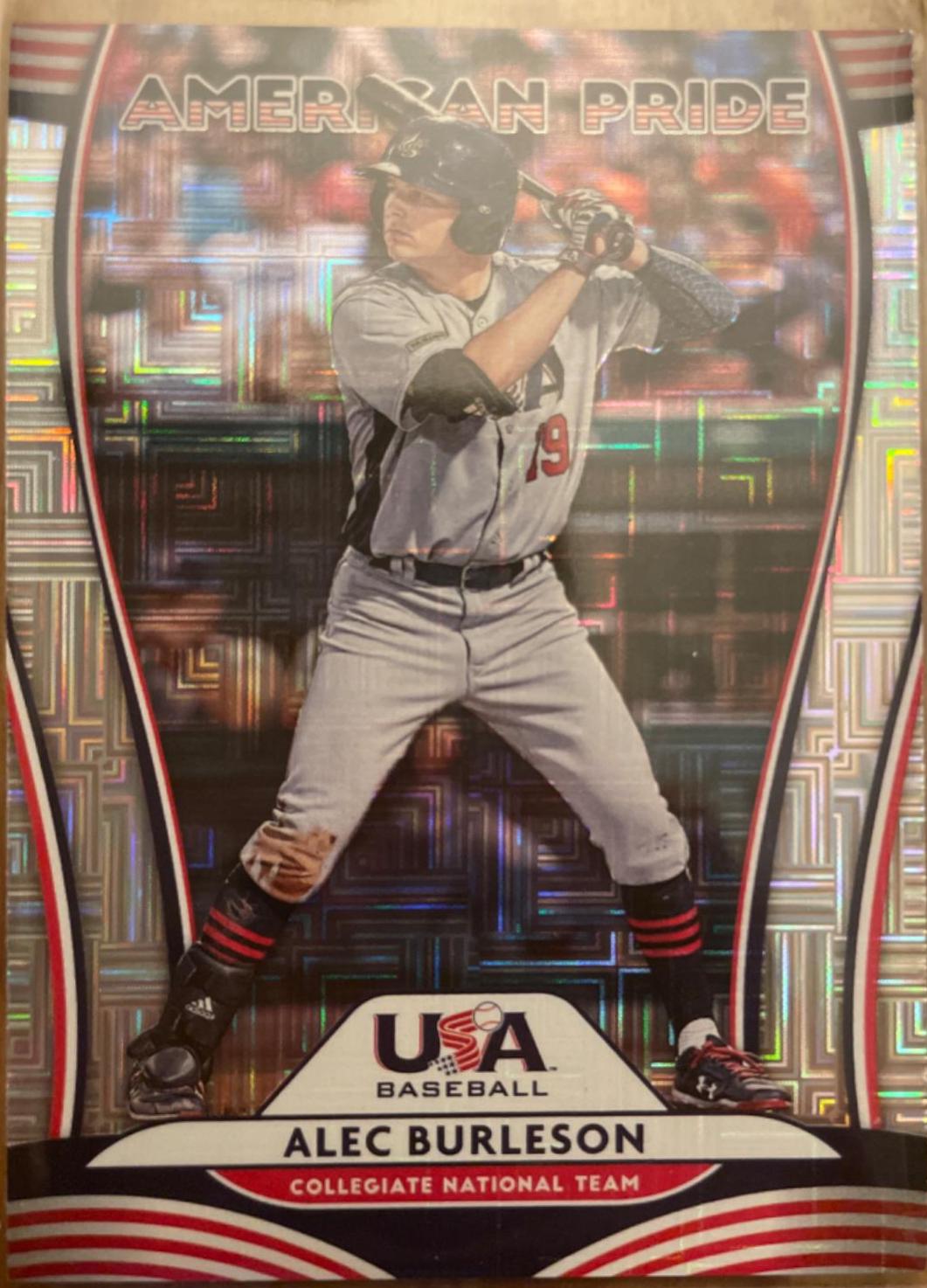Alec Burleson #AP19 Baseball Cards 2020 Panini Donruss American Pride USA Baseball