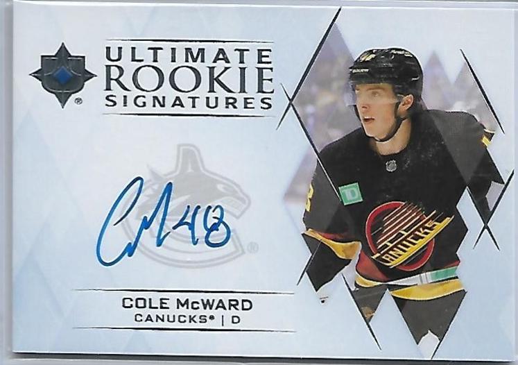 Cole McWard #URS-CM Hockey Cards 2023 Upper Deck Ultimate Collection Rookie Signature