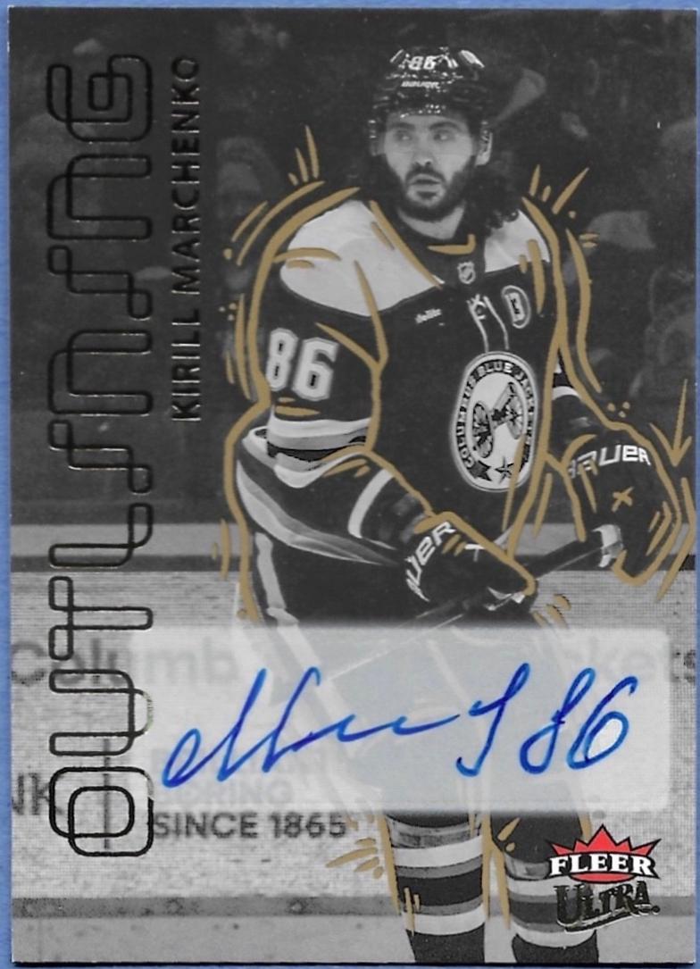 Kirill Marchenko #12 2025 Fleer Ultra Outlining Gold Autograph Hockey