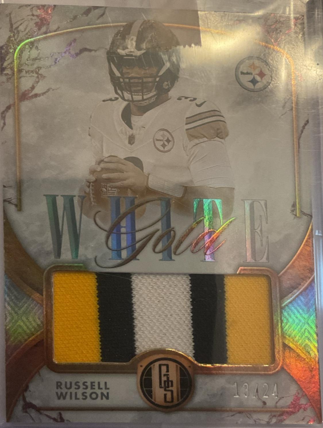 Russell Wilson Prime WG RWN Prices 2024 Panini Gold Standard White russell-wilson-prime-wg-rwn-prices-2024-panini-gold-standard-white