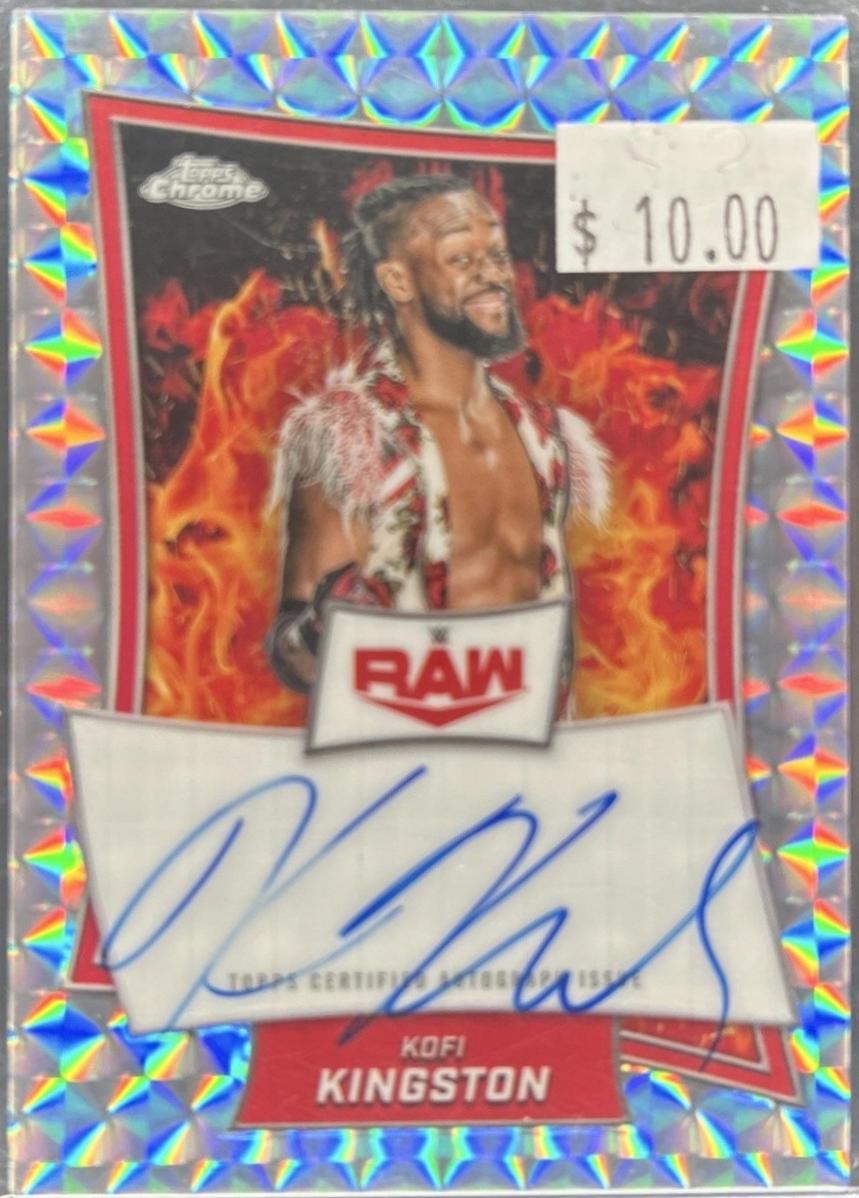 貴重　証明付き　WWE ロック　チャイナ　直筆サイン入り　NEWS week Kofi Kingston [Geometric] #BCA-KOK Prices | 2026 Topps Chrome WWE