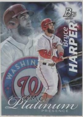 Bryce Harper #PP-BH Baseball Cards 2017 Bowman Platinum Presence