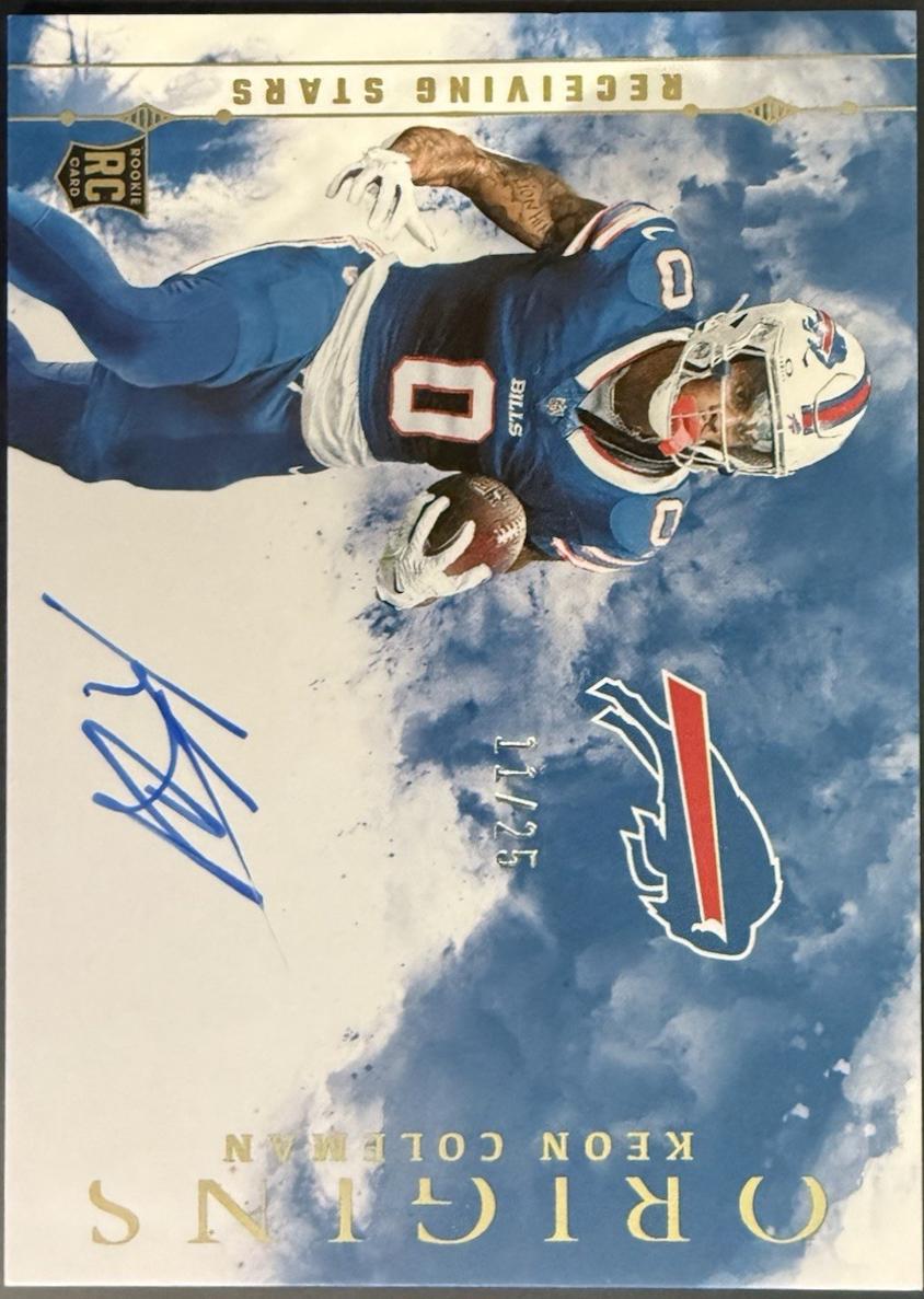 Keon Coleman #RSS-KCO Football Cards 2024 Panini Origins Receiving Stars Signatures