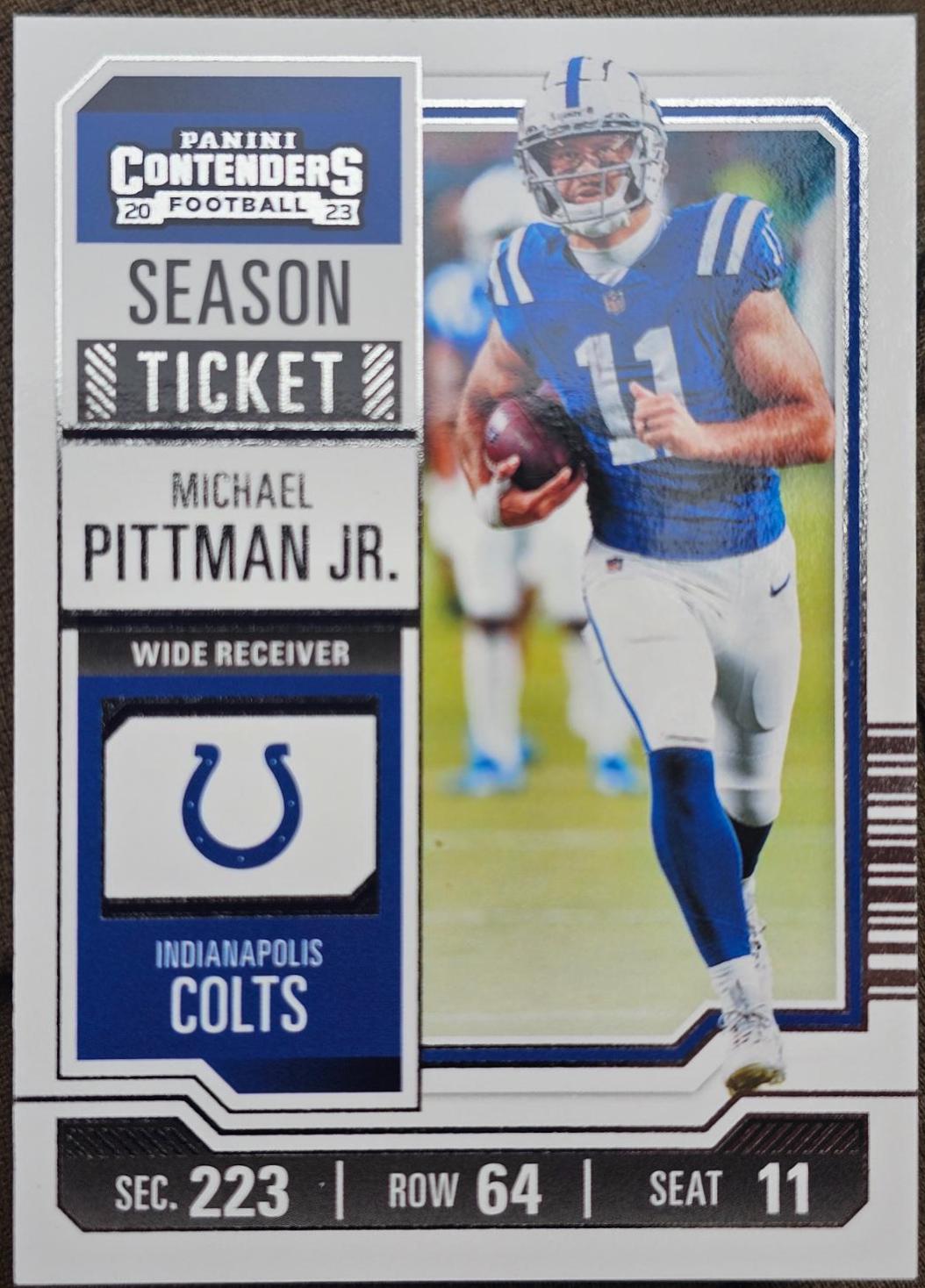 Michael Pittman Jr. #44 Football Cards 2023 Panini Contenders