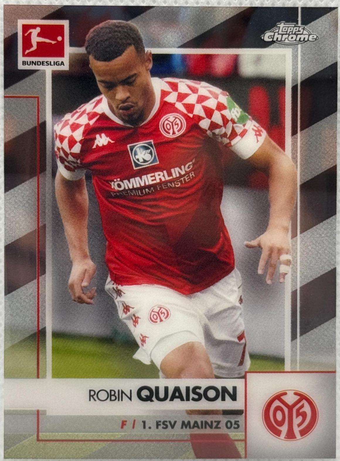 Robin Quaison #70 2020 Topps Chrome Bundesliga Soccer
