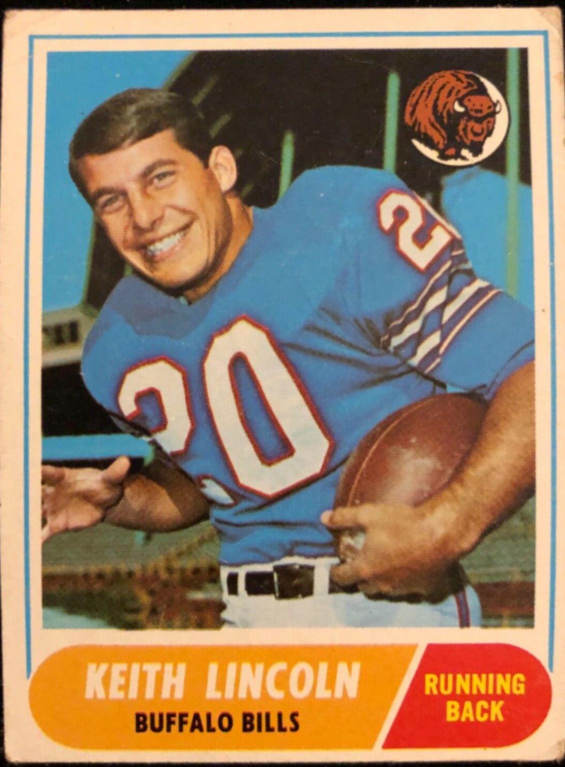 Keith Lincoln #19 Football Cards 1968 Topps