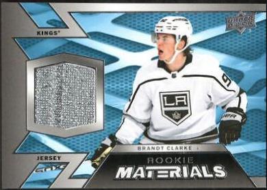 Brandt Clarke #RM-BC Hockey Cards 2022 Upper Deck Rookie Materials