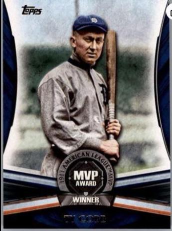 Ty Cobb #MVP-25 Baseball Cards 2017 Topps Update MVP Award Winner