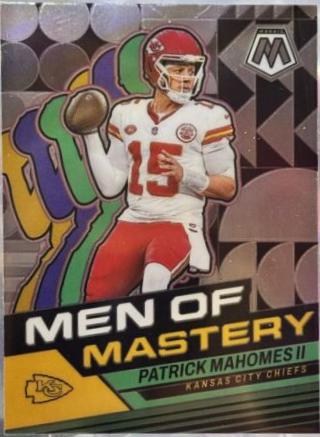 Patrick Mahomes II #4 Football Cards 2024 Panini Mosaic Men of Mastery