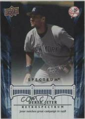 Derek Jeter #DJ33 Baseball Cards 2008 Upper Deck Spectrum Jeter Retrospectrum Prices