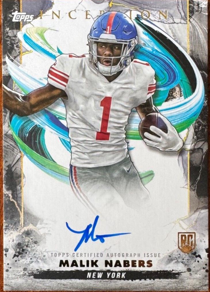 Malik Nabers #RA-MN Football Cards 2024 Topps Inception Rookie Autograph