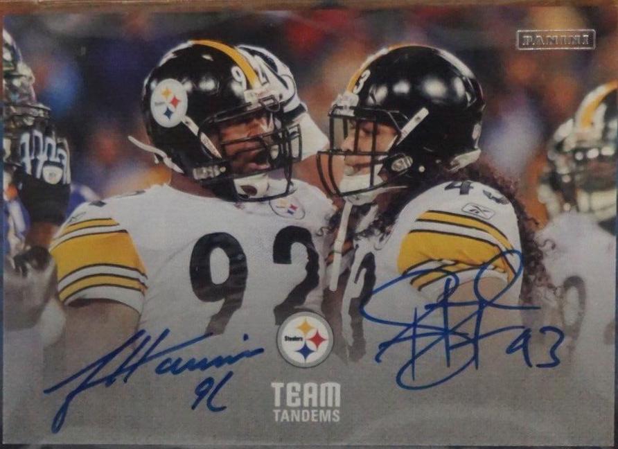 James Harrison , Troy Polamalu #TT-HP Football Cards 2022 Panini Zenith Team Tandems