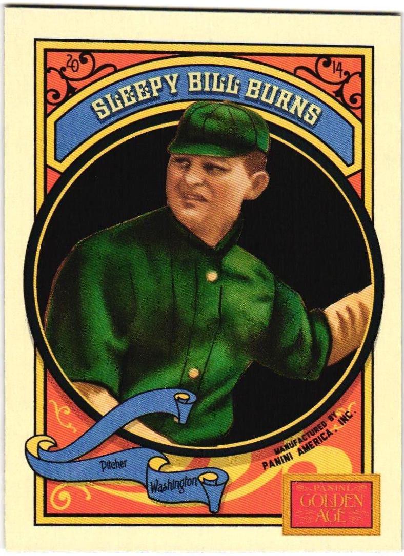 Sleepy Bill Burns #26 Baseball Cards 2014 Panini Golden Age