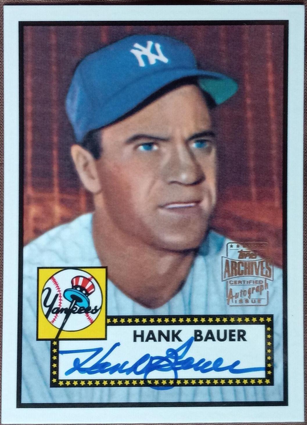 Hank Bauer #2 Baseball Cards 2001 Topps Archives Autographs