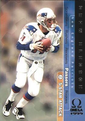 Drew Bledsoe #5 Football Cards 1999 Pacific Omega 5 Star Attack