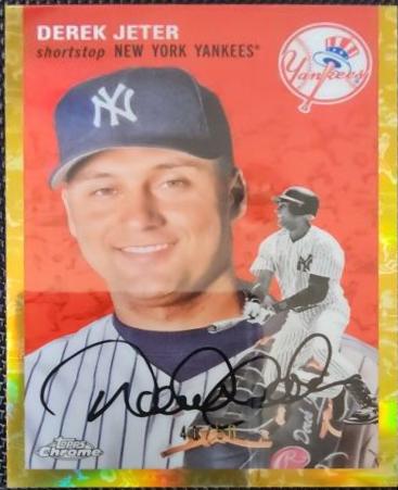 Derek Jeter [Cream Gold Refractor] #396