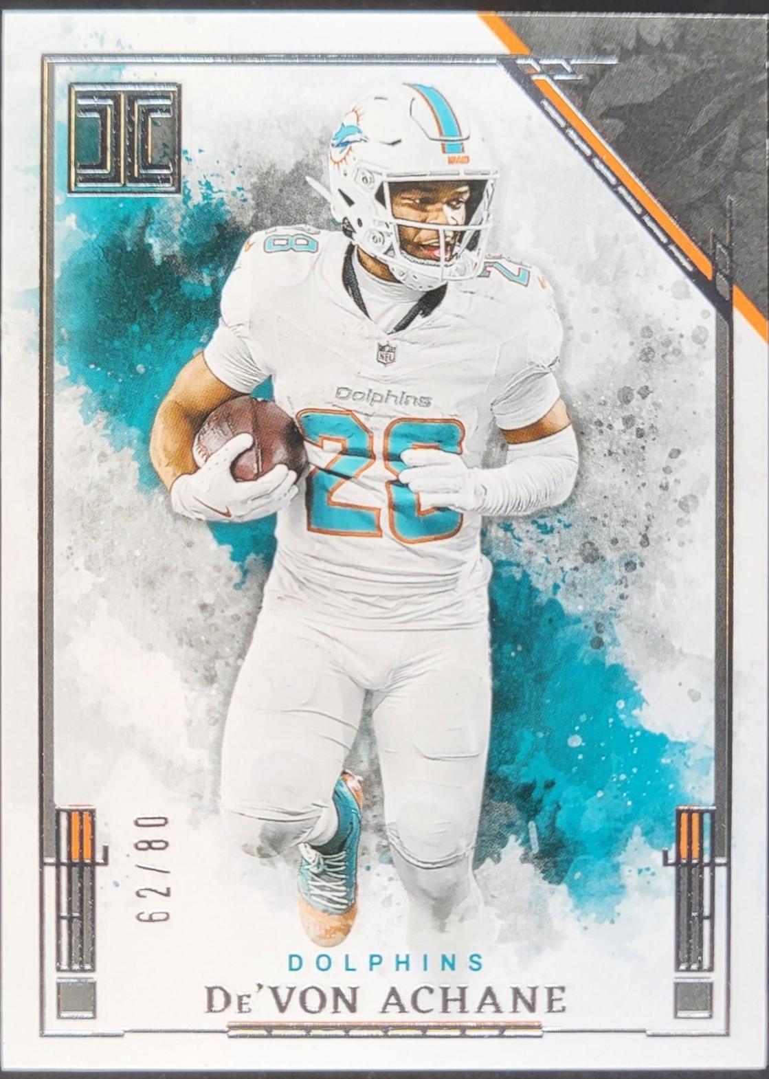 De'Von Achane #42 2025 Panini Impeccable Football
