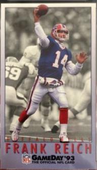 Frank Reich #41 Football Cards 1993 Fleer Gameday