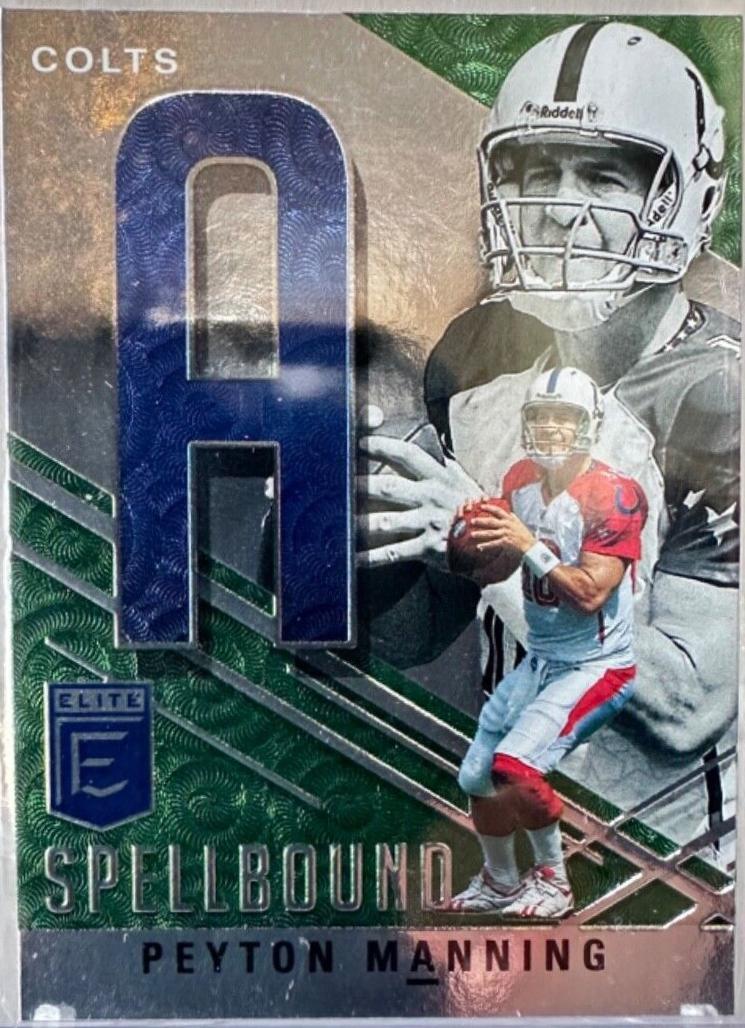 Peyton Manning #S-A Football Cards 2021 Panini Donruss Elite Spellbound