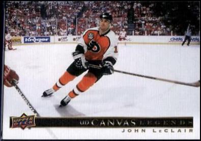 John LeClair #C-81 2020-21 SP Signature Edition Legends Hockey UD Canvas Legends