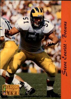Steve Everitt #49 Football Cards 1993 Pro Line Live