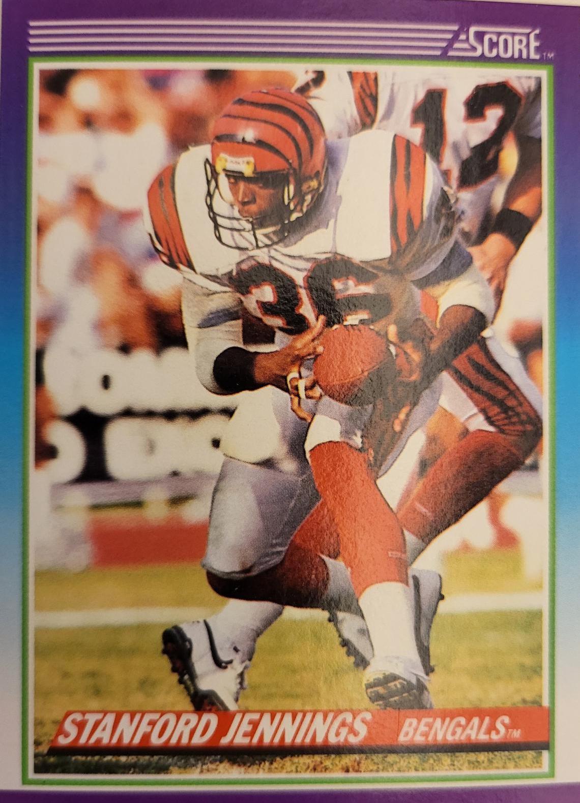 Stanford Jennings #113 Football Cards 1990 Panini Score