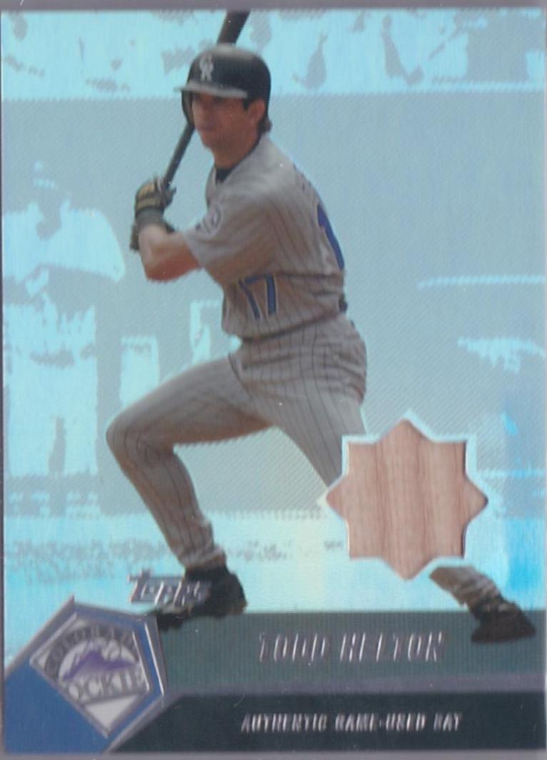 Todd Helton #THE Baseball Cards 2004 Topps Clubhouse Relics