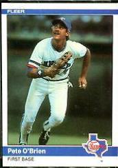 Pete O'Brien #423 Baseball Cards 1984 Fleer