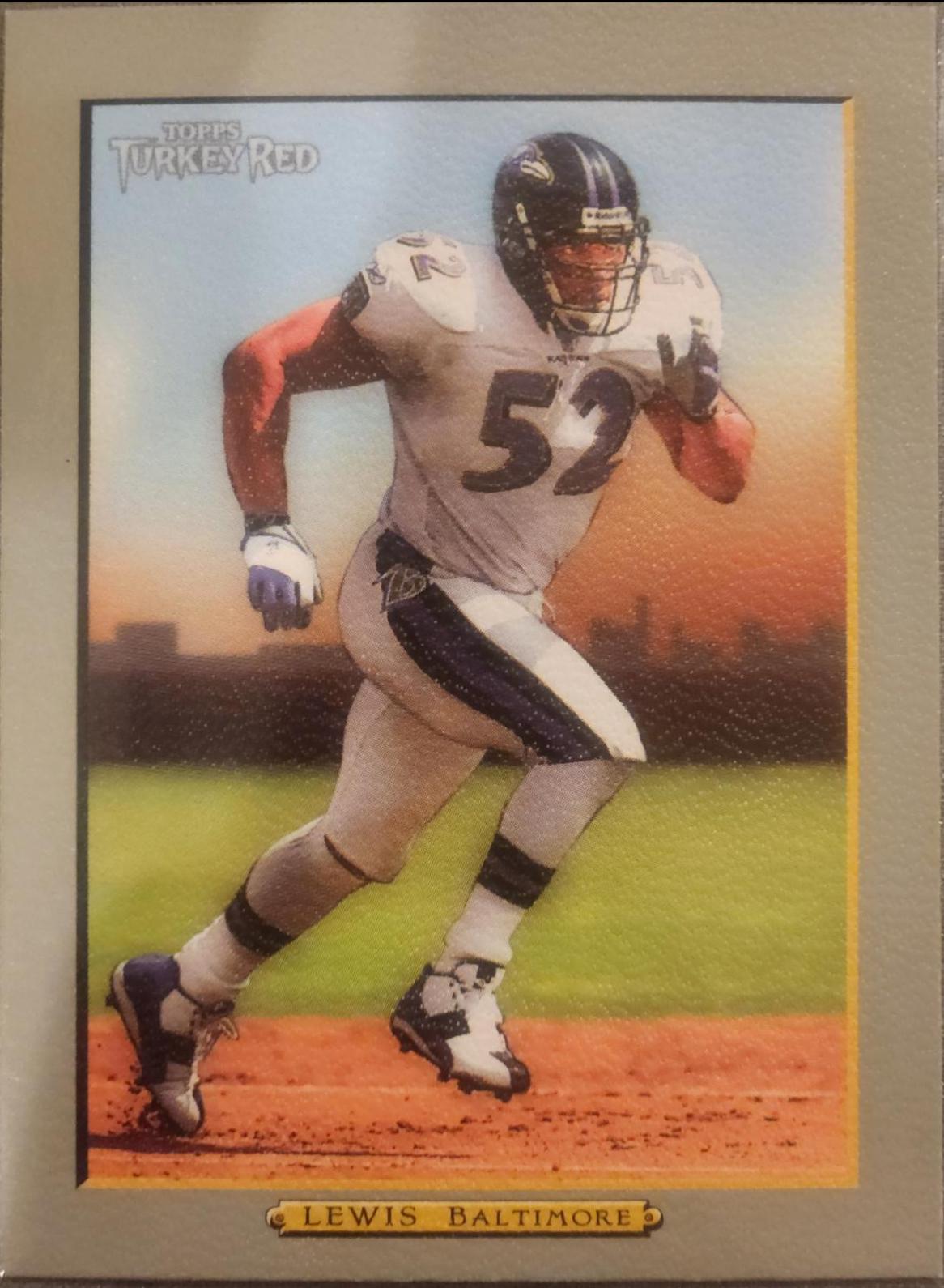 Ray Lewis #4 Football Cards 2005 Topps Turkey Red