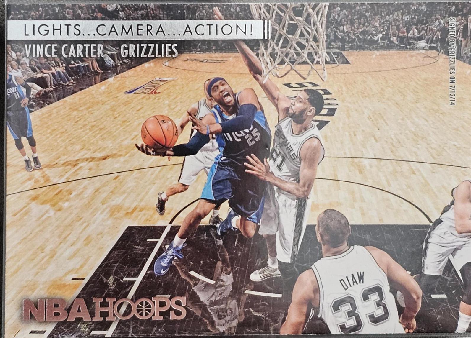 Vince Carter #7 Basketball Cards 2014 Panini Hoops Lights...Camera...Action