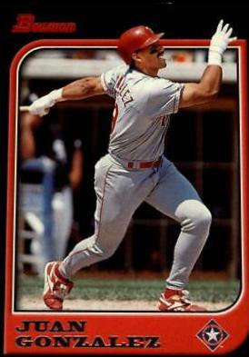 Juan Gonzalez #29 Baseball Cards 1997 Bowman