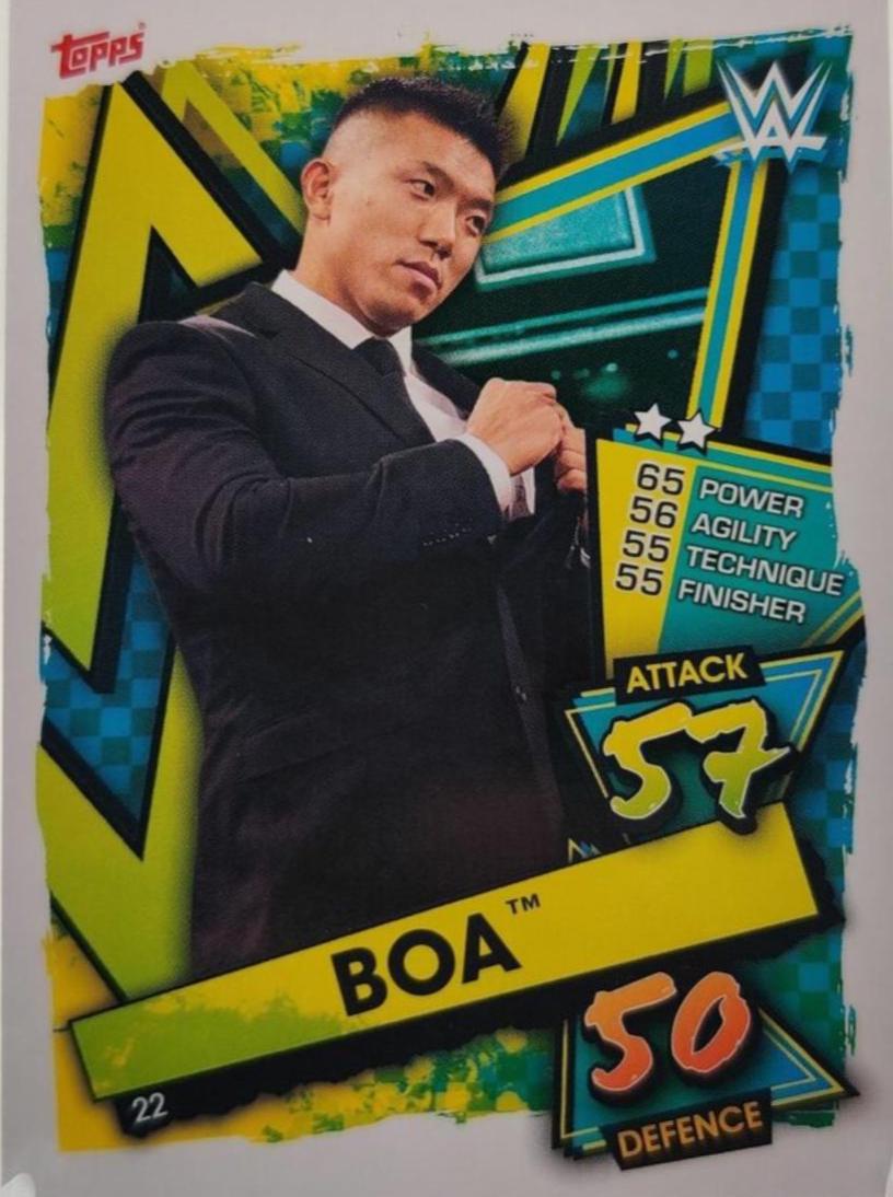 Boa #22 Wrestling Cards 2021 Topps Slam Attax WWE