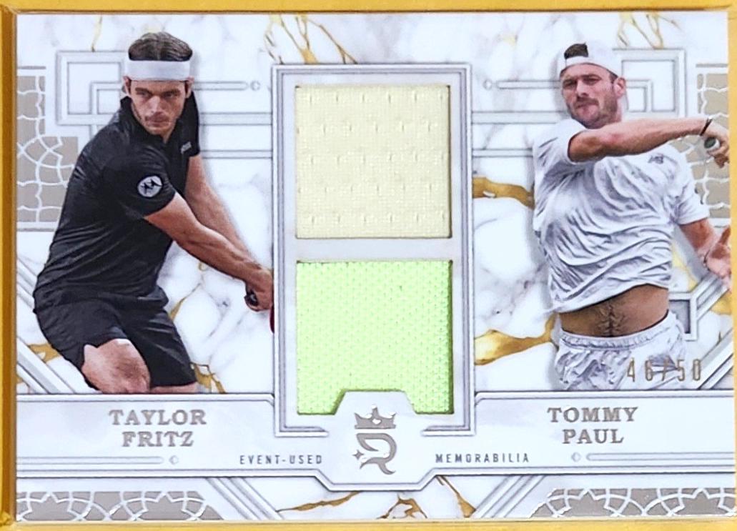 Tommy Paul / Taylor Fritz #PSP-FP Tennis Cards 2024 Topps Royalty Prodigious Pairings Relic